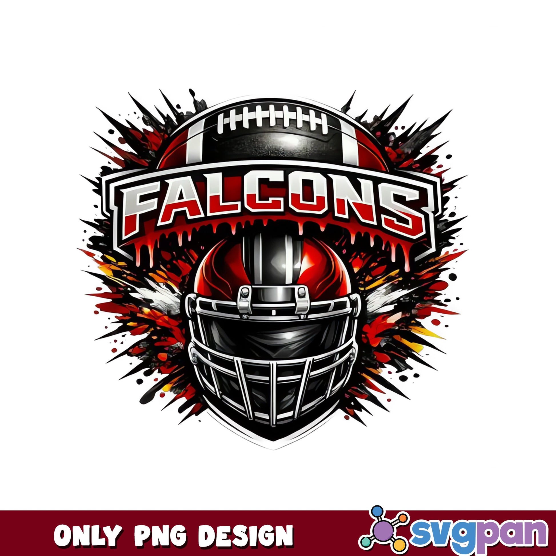 Falcons Football Helmet PNG, Football Team PNG, Sports PNG