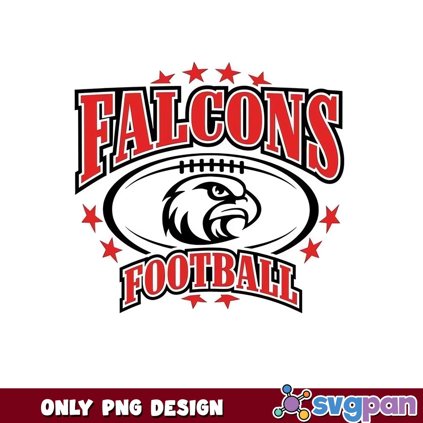 Falcons Football PNG, Team Mascot Sport Shirt, Football PNG