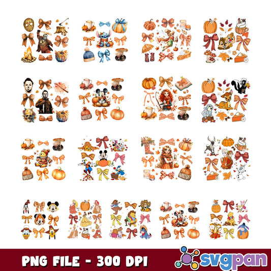Fall PNG Bundle Disney & Halloween