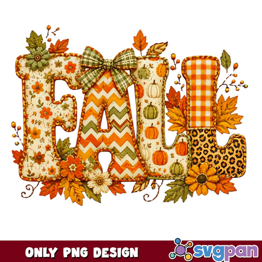 Fall Pumpkin Floral Autumn Sublimation PNG, Fall PNG, Thanksgiving PNG