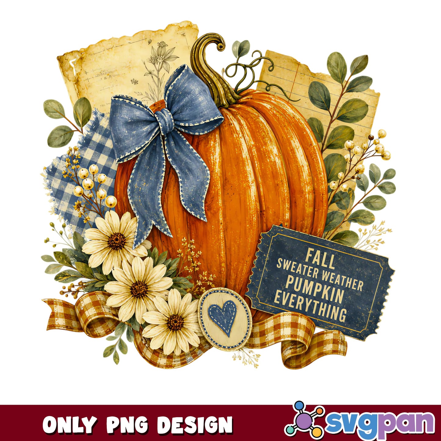 Fall Sweater Weather Pumpkin Everything PNG, Fall PNG, Autumn PNG