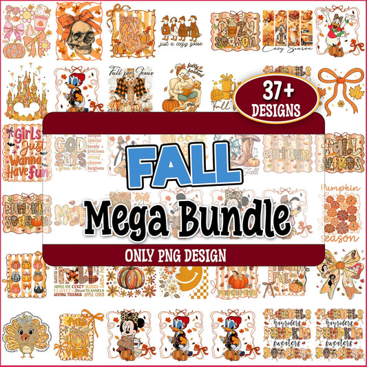 Fall design disney png bundle