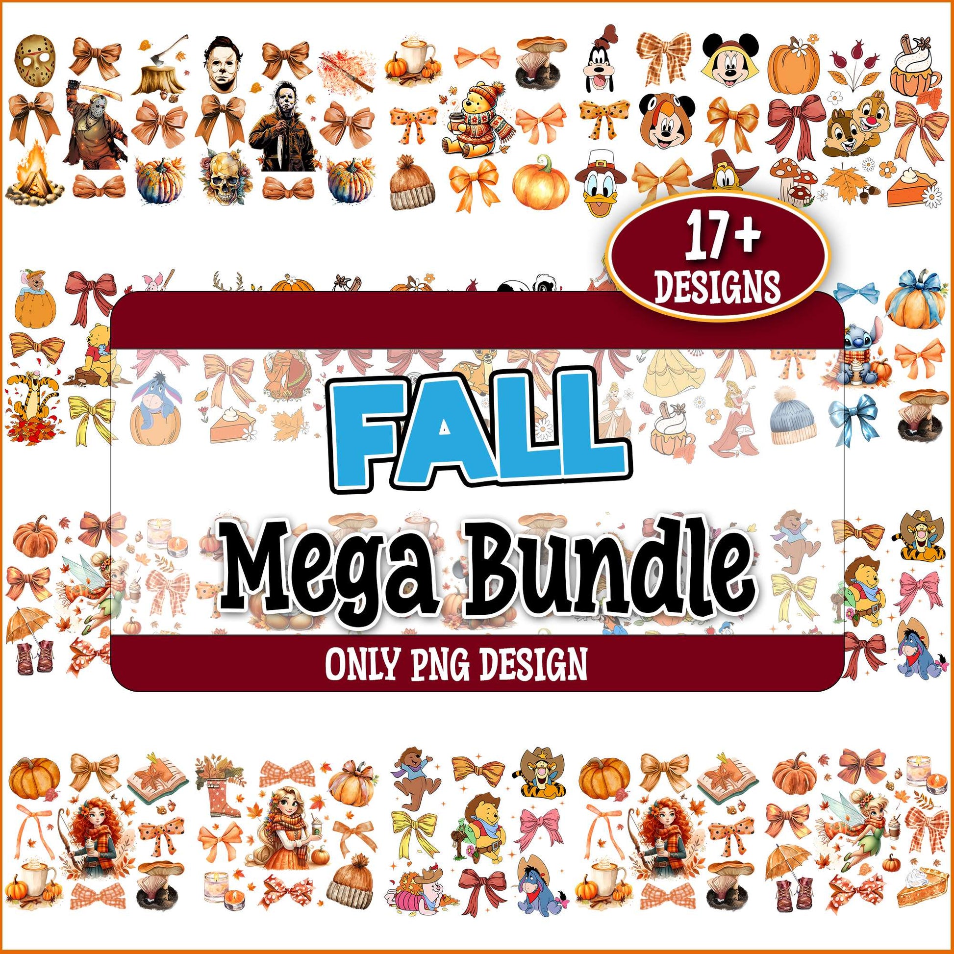 Fall x disney png bundle