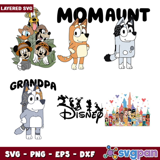 Family Disney Bundle SVG Cut Files