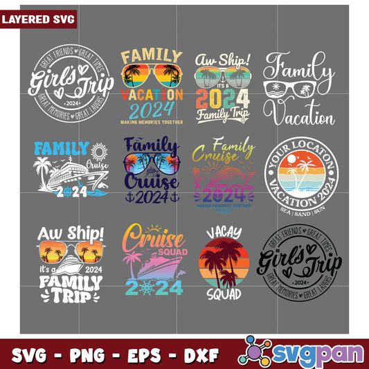 Family Vacation SVG Bundle 2024
