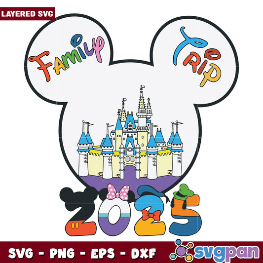 Family trip 2025 svg, disney mickey mouse svg, disney trip svg