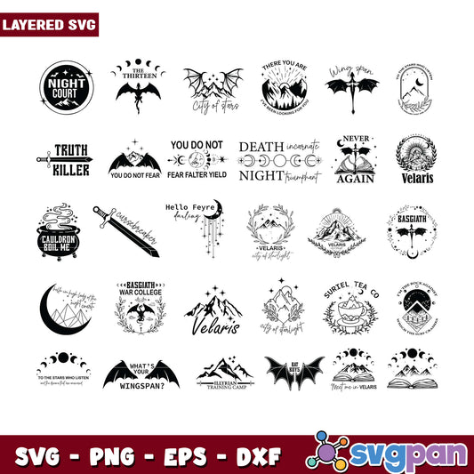 Fantasy Inspired SVG Bundle for Creative Projects