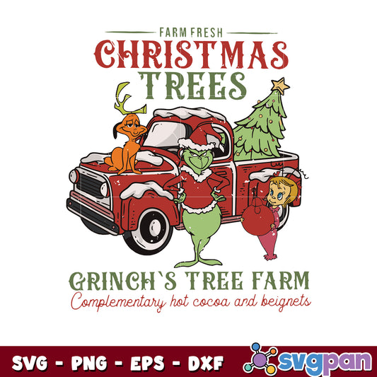 Farm Fresh Christmas Grinchs Tree Farm svg, grinch and friends svg