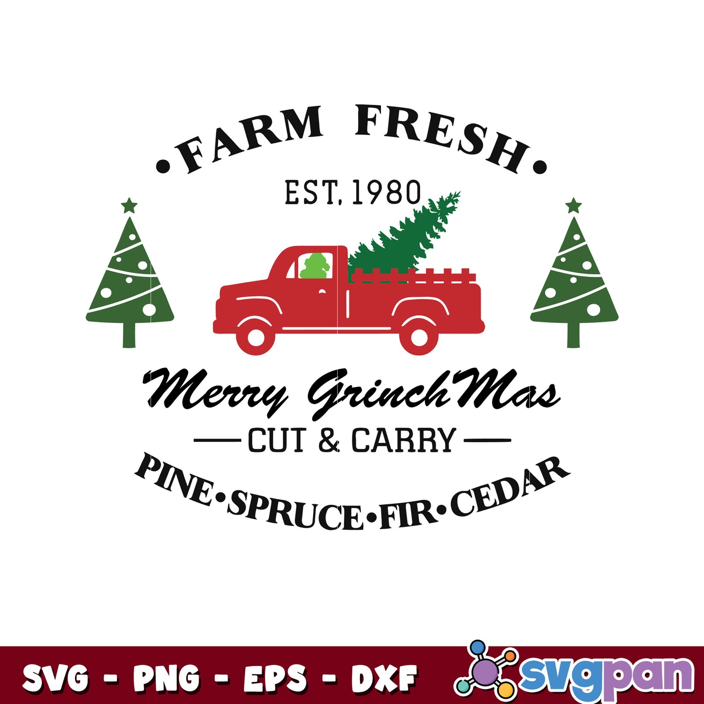 Farm Fresh Merry Grinchmas christmas svg, grinch christmas tree svg