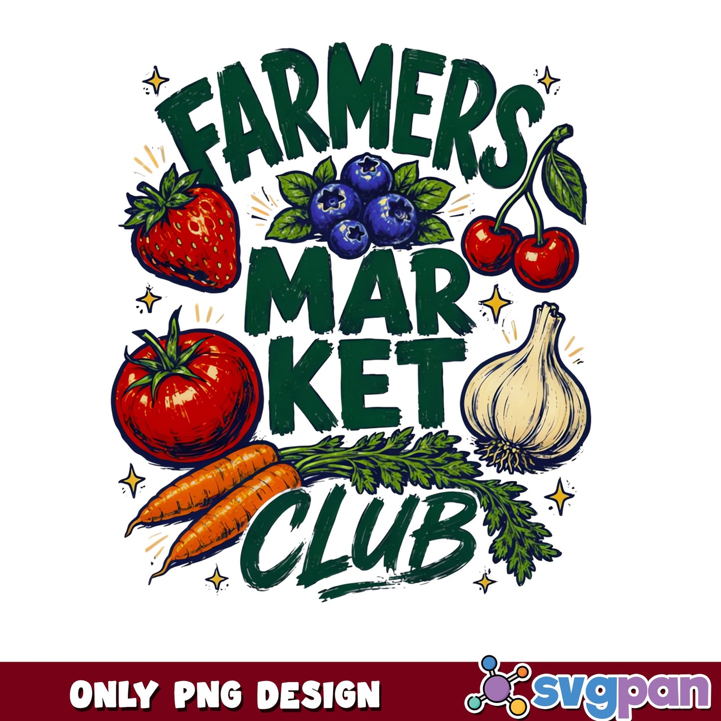 Farmers Market Club PNG, Vegetables Fruits Design, Gardening PNG