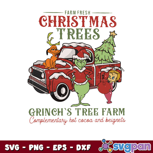 Farm fresh christmas grinchs tree farm svg