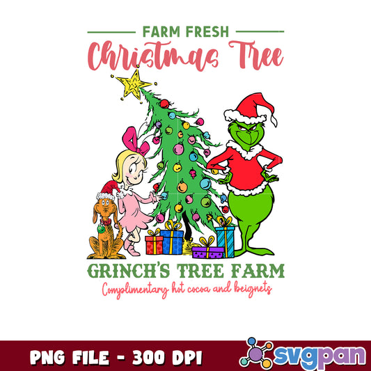 Farm fresh grinch png, grinch 2025​ png, winter season png