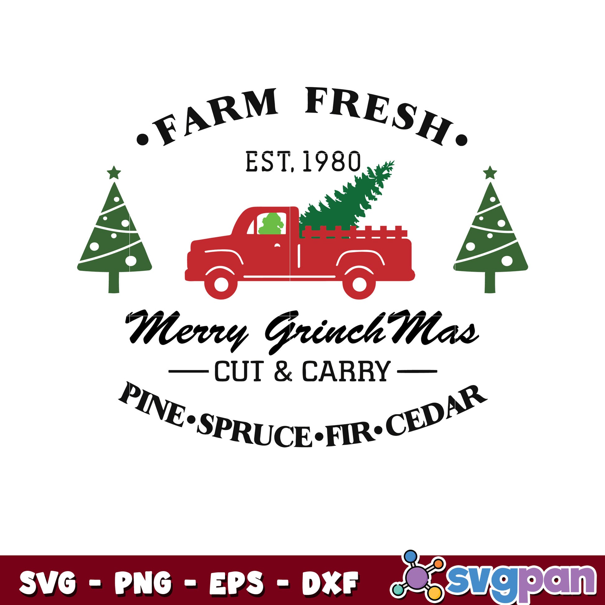 Farm fresh merry grinchmas svg