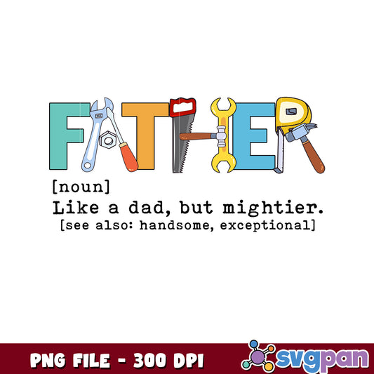 Father's Day PNG Tools Design 300 DPI