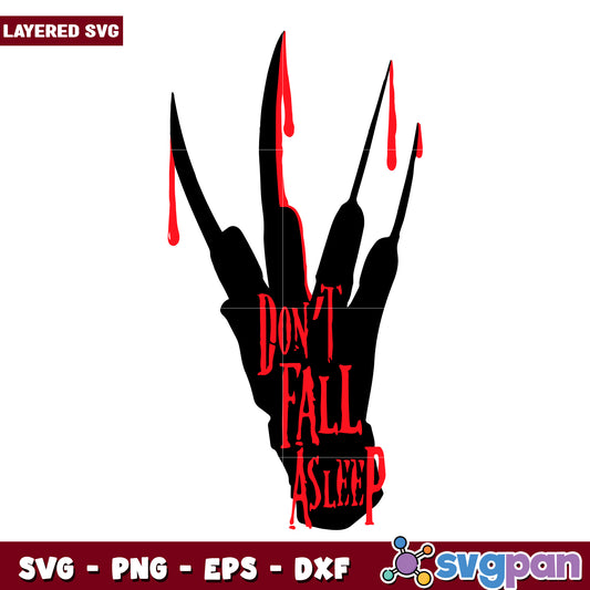 Feddy krueger dont fall asleep svgsvg, halloween killers nights​ svg, spookycharacters svg