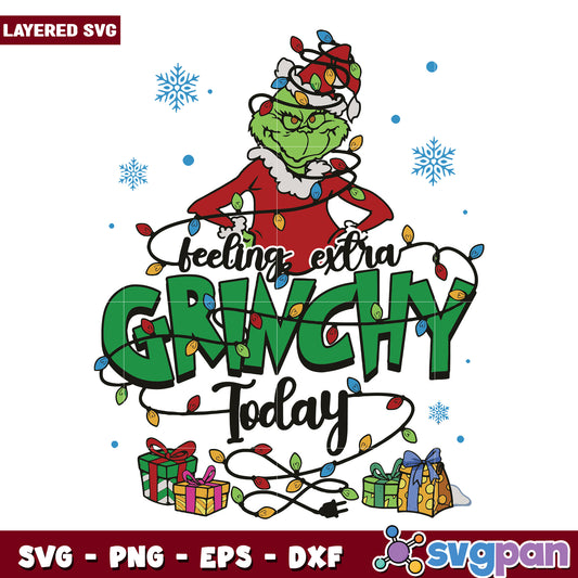 Feeling Extra Grinchy Today Christmas svg, christmas music​ svg, disney svg