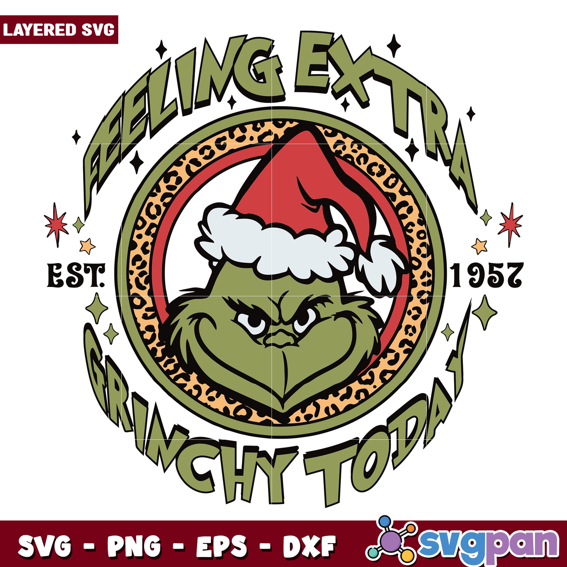 Feeling Extra Grinchy Today Est 1952 svg, christmas music​ svg, disney svg