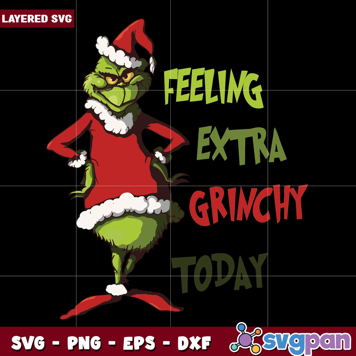 Feeling Extra Grinchy Today Grinch Santa svg, christmas music​ svg, disney svg