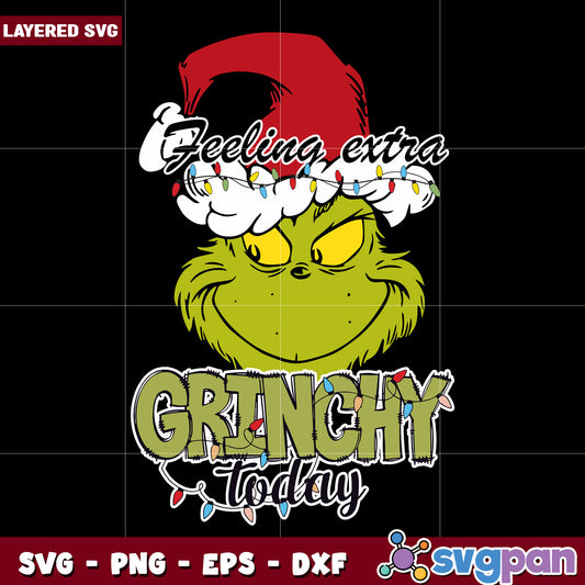 Feeling Extra Grinchy Today Lights svg, christmas music​ svg, disney svg