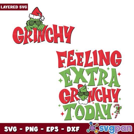Feeling Extra Grinchy Today svg, christmas music​ svg, disney svg