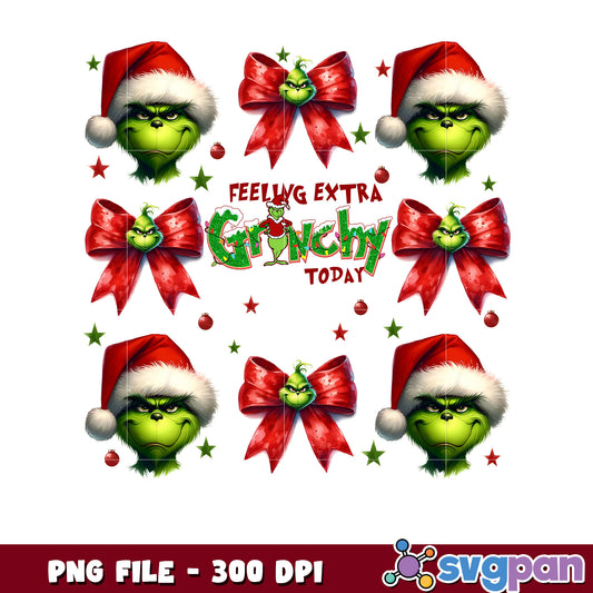 Feeling extra grinchy png, grinch face​ png, baby grinch ​png