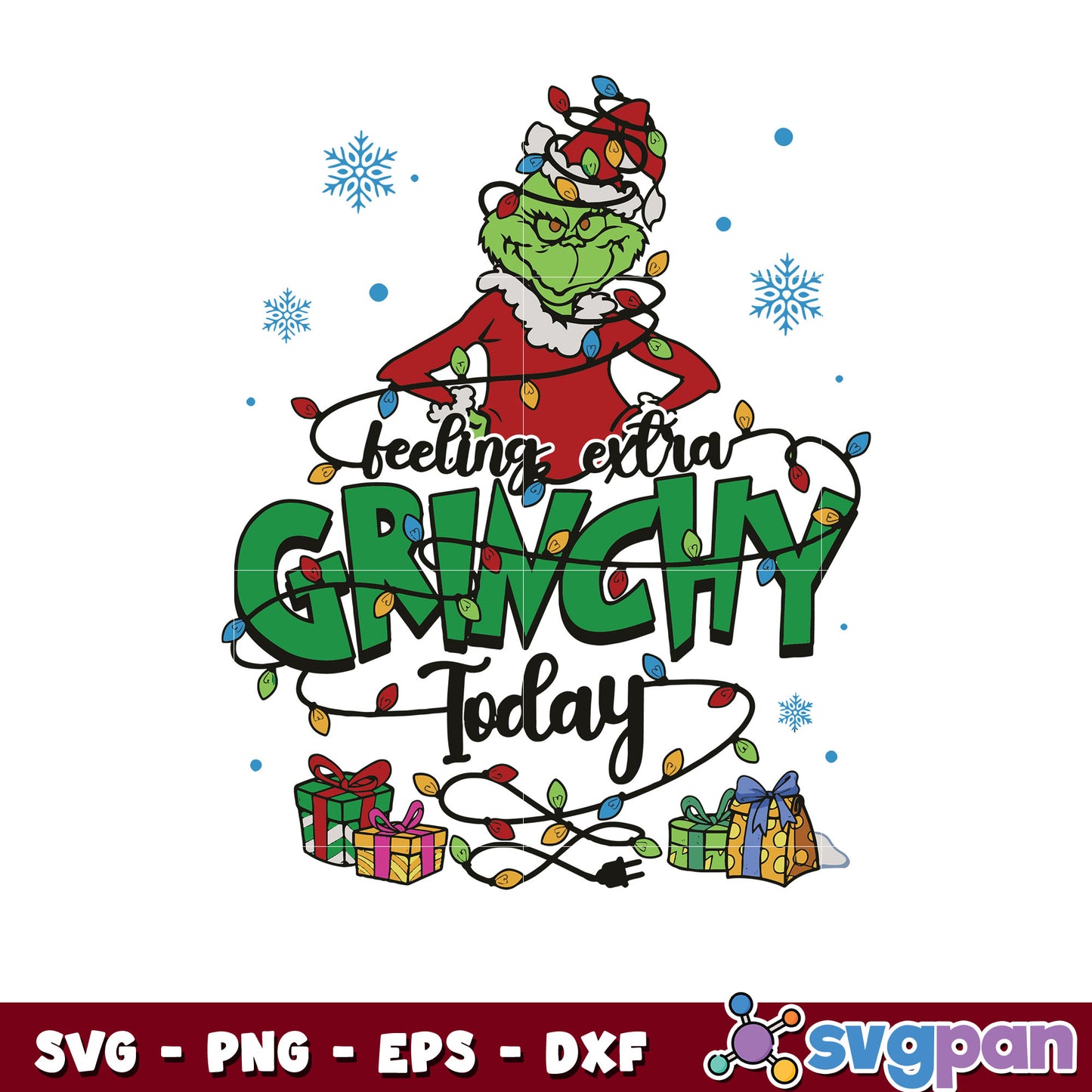 Feeling extra grinchy today christmas svg