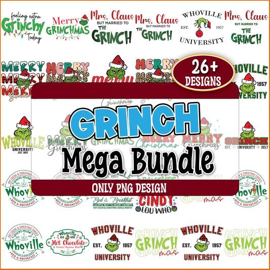 Feeling extra grinchy today png bundle