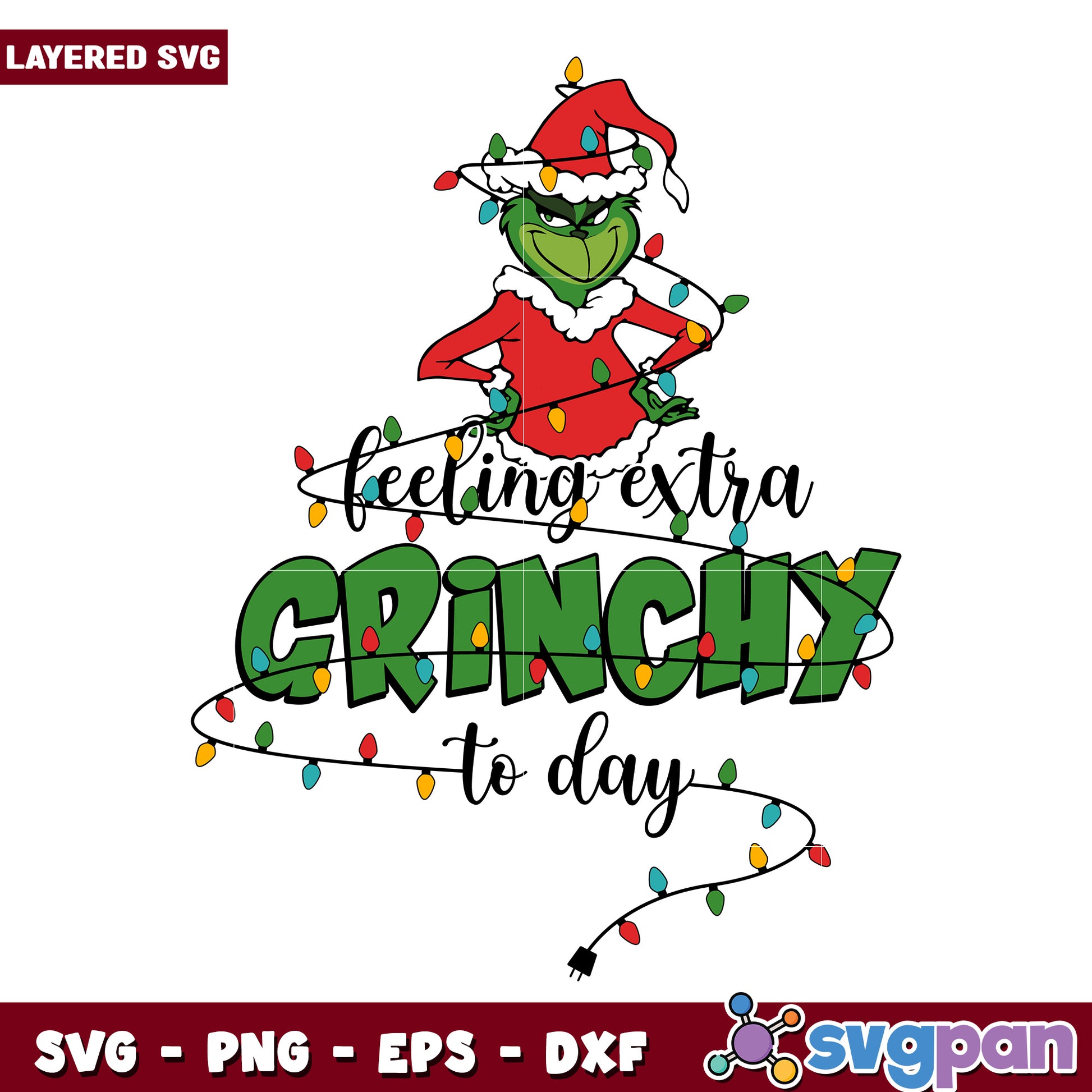 Feeling grinchy svg, christmas music​ svg, disney svg