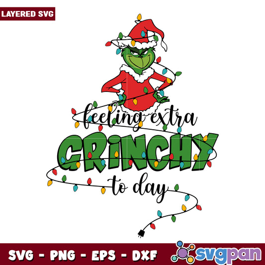 Feeling grinchy svg, christmas music​ svg, disney svg