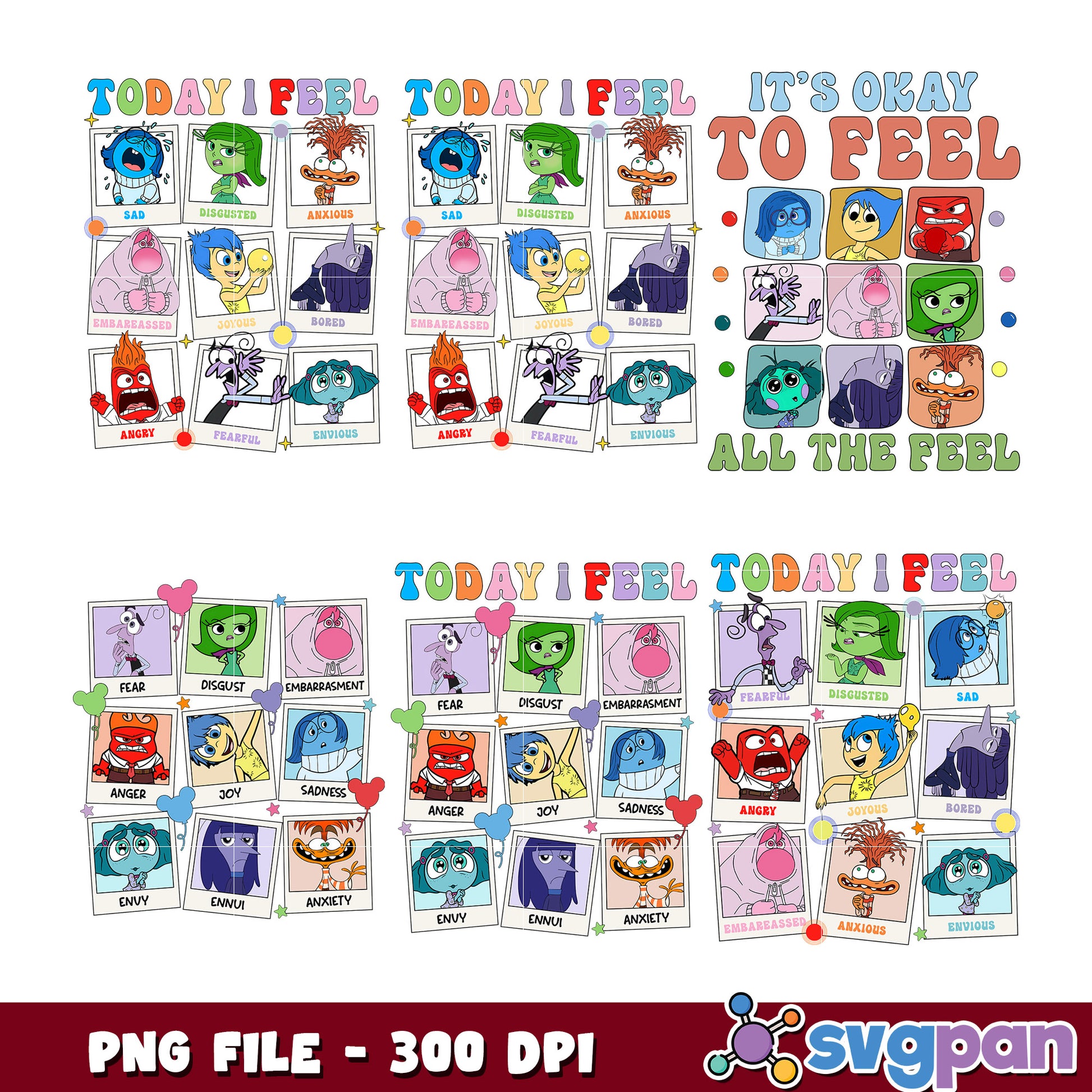 Feelings and Emotions Bundle PNG File for Kids