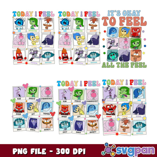 Feelings and Emotions Bundle PNG File for Kids