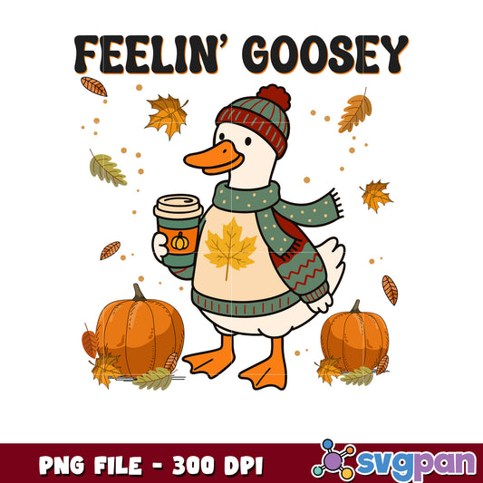 Feellin goosey design png, halloween holiday png, halloween costume png