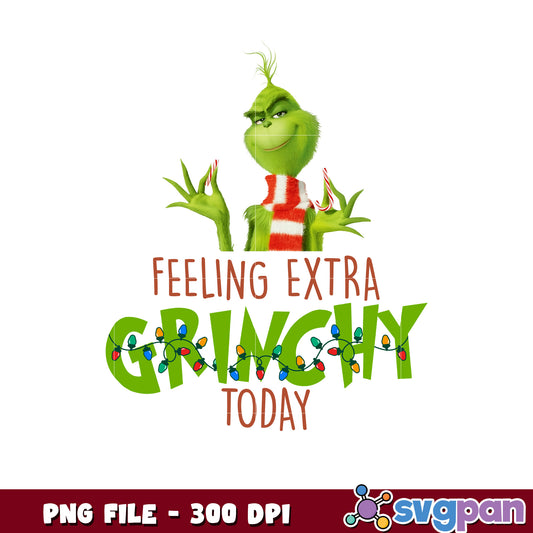 Felling extra grinchy today png, grinch pajamas​​ png, grinch tree​ png