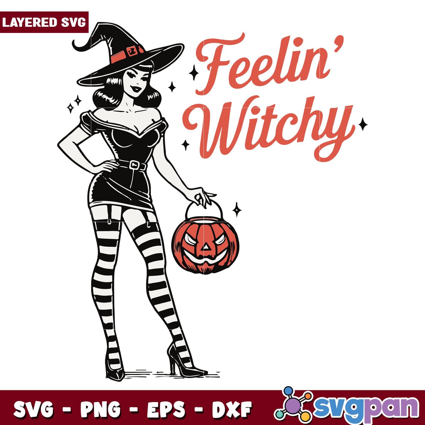 Fellin witchy halloween svg, trick or treat svg, halloween candy svg