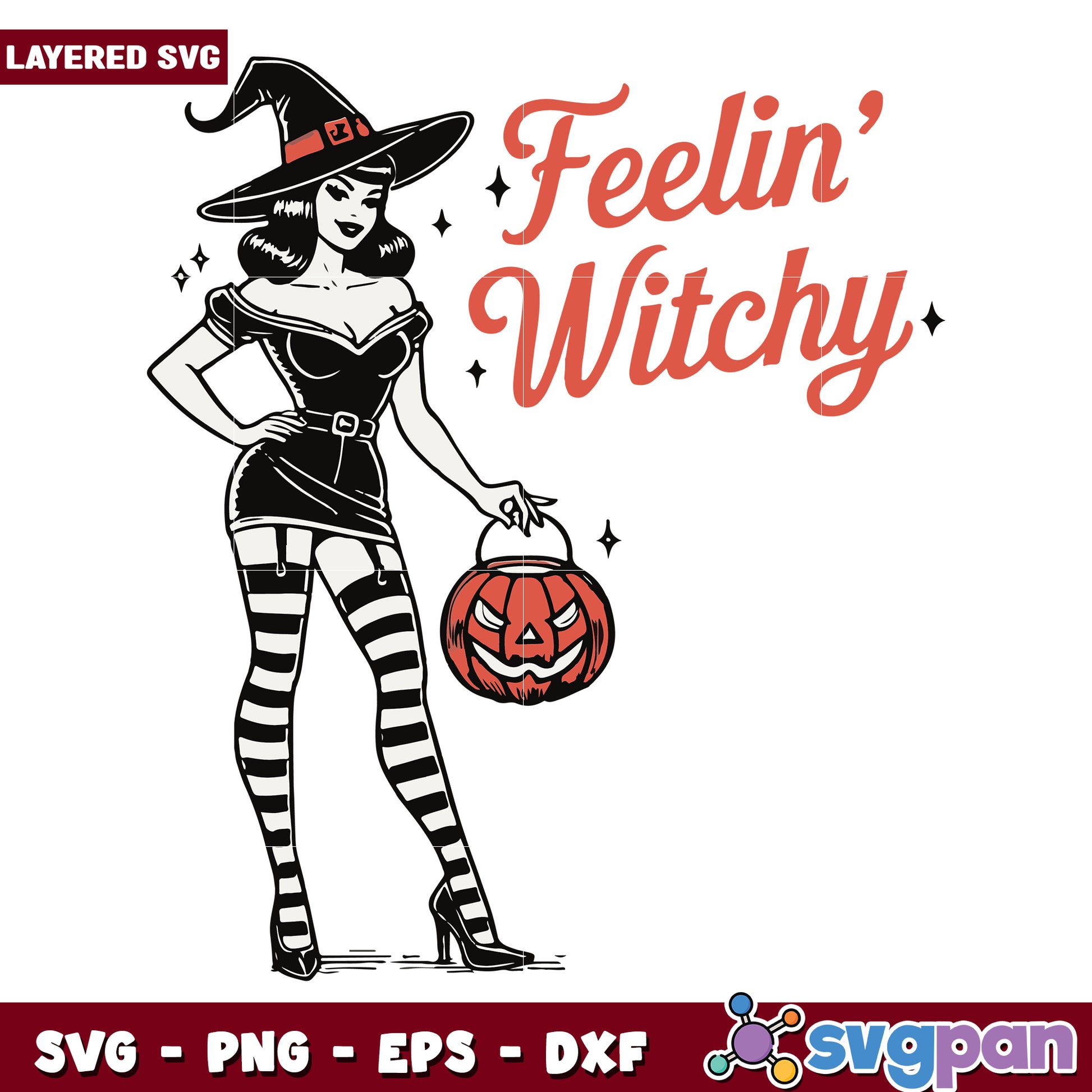 Fellin witchy halloween svg, trick or treat svg, halloween candy svg