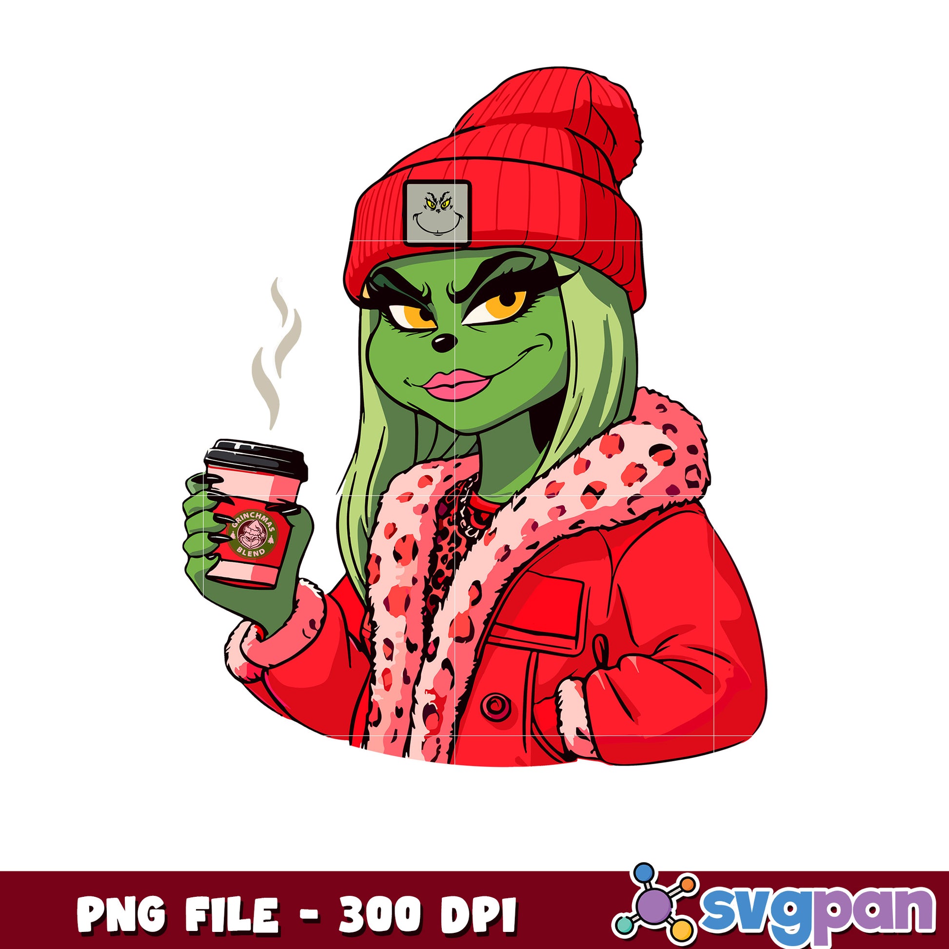 Female grinch png, grinch quotes png, christmas time ​png