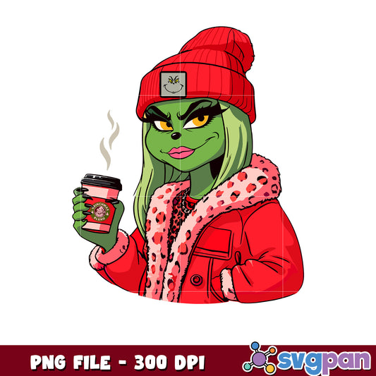 Female grinch png, grinch quotes png, christmas time ​png