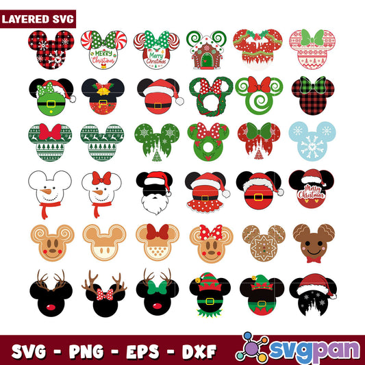 Festive Mickey Mouse SVG Bundle for the Holidays