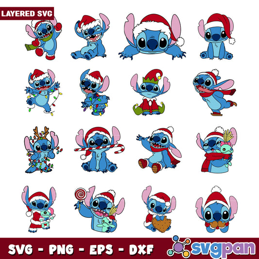 Festive Stitch SVG Bundle for Holiday Crafts 2023