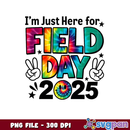 Field Day 2025 Tie Dye PNG Design