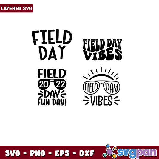 Field Day SVG Bundle 4 Designs