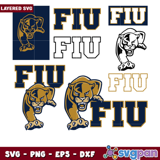 Fifth University Panthers SVG Bundle for Crafts