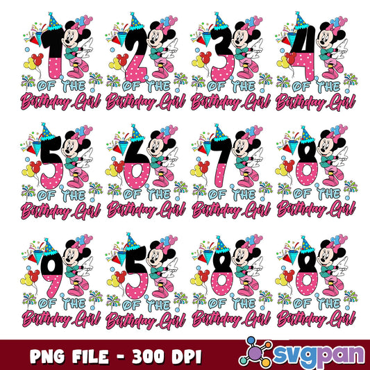 Figures of the birthday girl png bundle