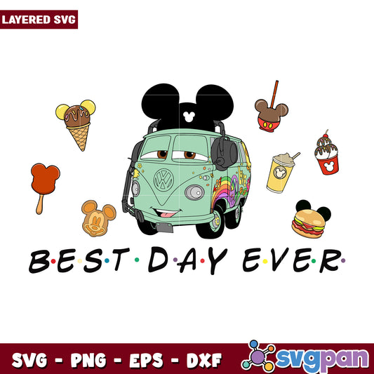 Fillmore best day ever png, summer time png, disneyland holiday png