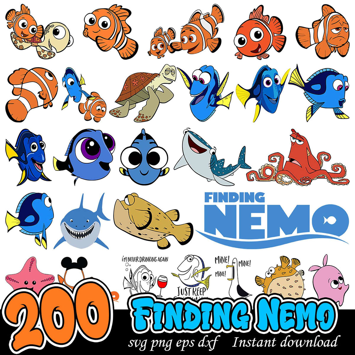 Finding Nemo SVG Bundle 200+ Images – svgpan