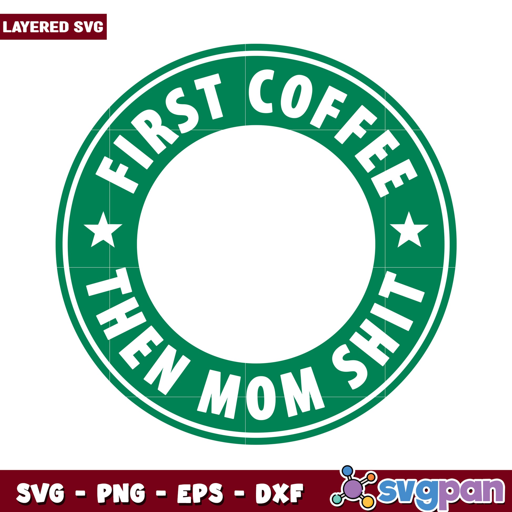 First Coffee Then Mom SVG Design, Perfect for Coffee Lovers Decor