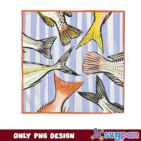Fish Tail Pattern PNG, Fishing Lover PNG, Ocean Fish PNG