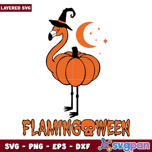 Flamingoween pumpkin svg, halloween killers nights​ svg, spookycharacters svg