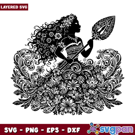 Floral Goddess SVG Cut File