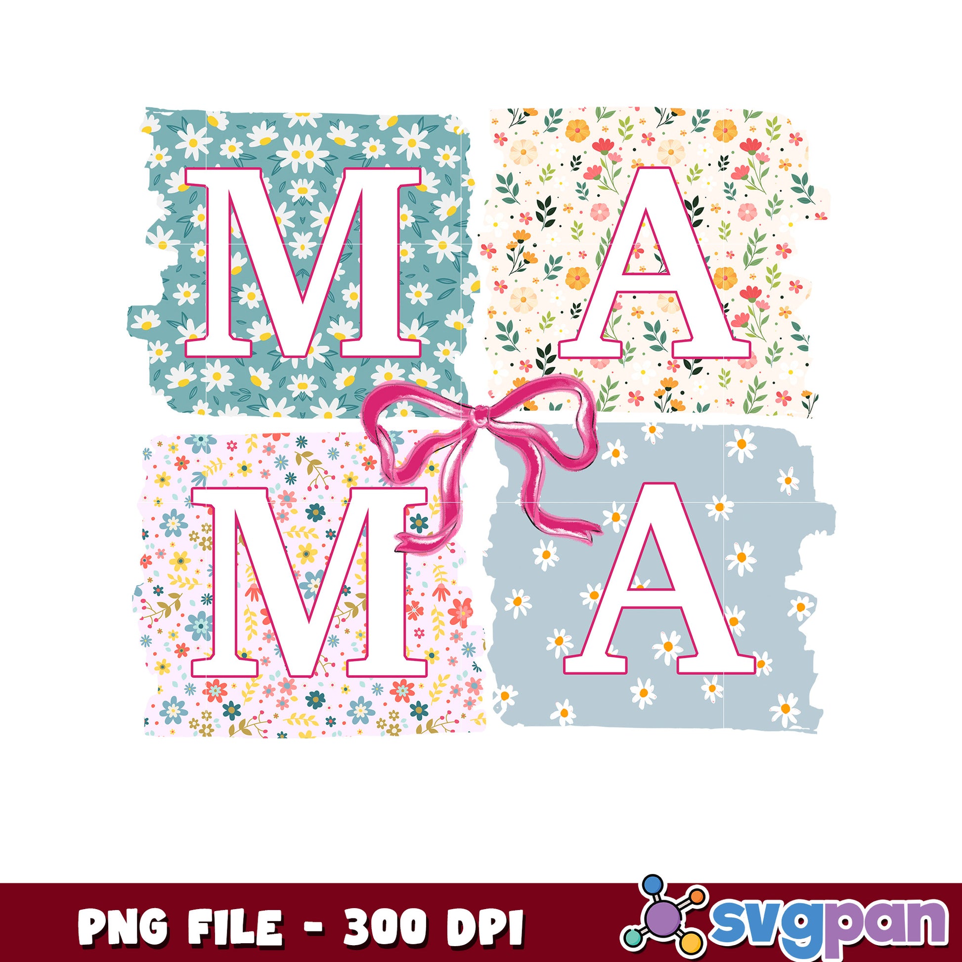 Floral Mama PNG Design 300 DPI